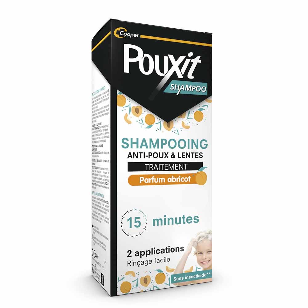 Pouxit Shampoo per il trattamento degli Anti-pidocchi e delle Unghie Profumo di albicocca 200 ml