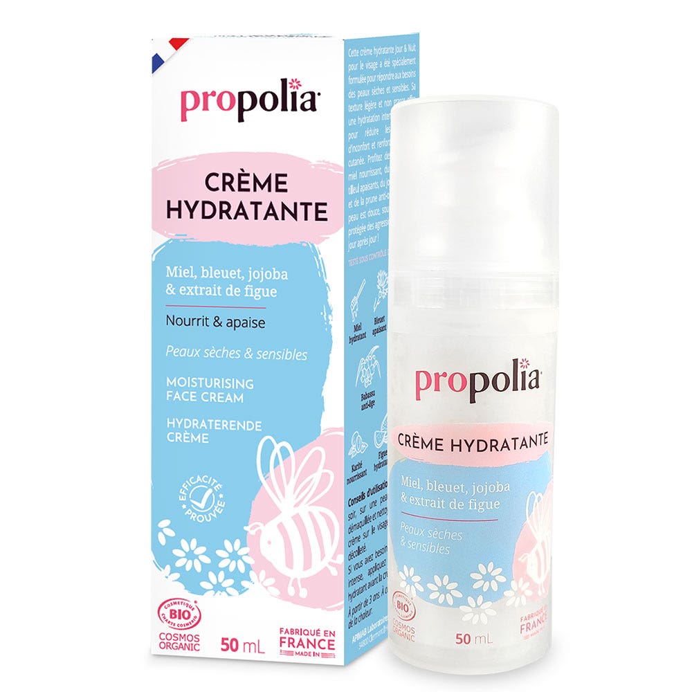 Propolia Crème Hydratante Bio Peaux Sèches & Sensibles 50ml