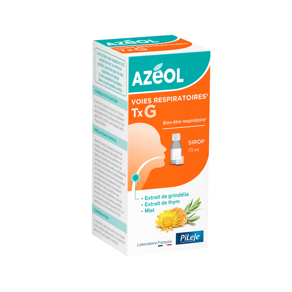 Pileje Azéol Tosse grassa vie respiratorie per il benessere delle vie respiratorie Sciroppo 75 ml