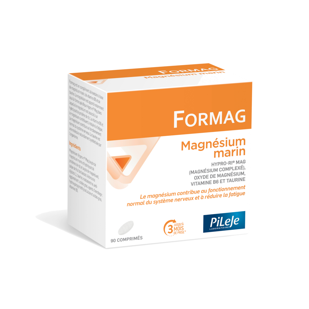 Pileje Formag Magnésium marino con vitamina B6 e taurina 90 compresse
