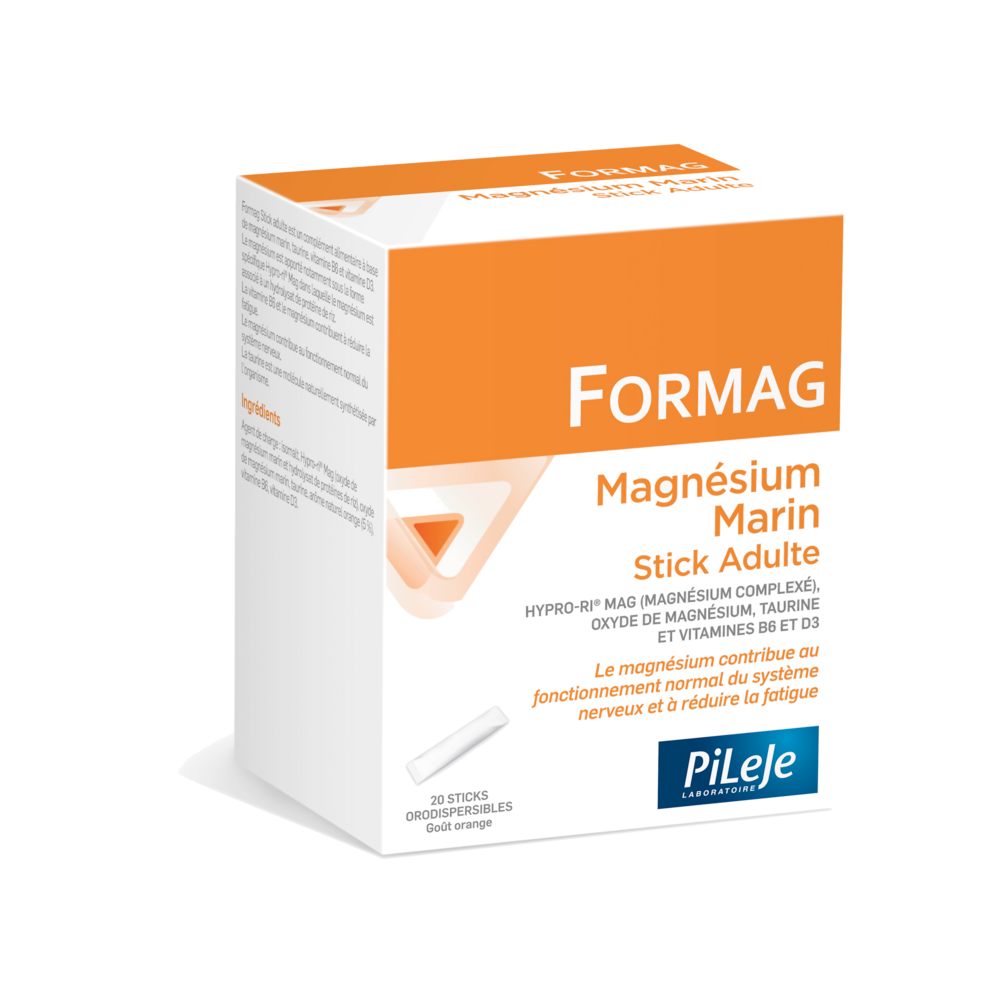 Pileje Formag Magnesio, taurina, vitamine B6 e D3 per adulti 20 bustine orodispersibili