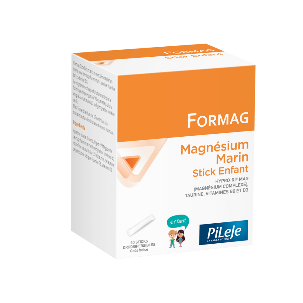 Pileje Formag Magnesio, taurina, vitamine B6 e D3 per bambini 20 bustine orodispersibili