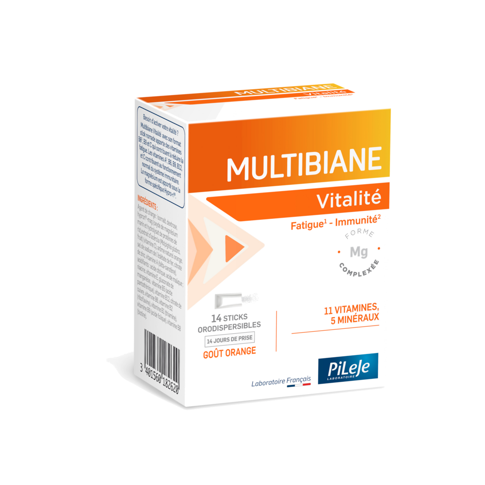 Pileje Multibiane Vitalità stanchezza e immunità 14 sticks