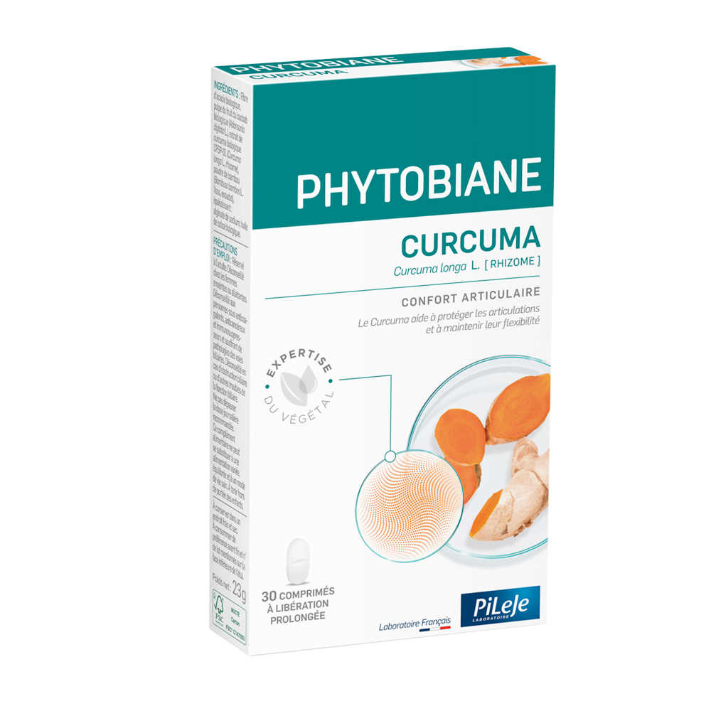 Pileje Phytobiane Curcuma integratore alimentare per il benessere articolare 30 compresse