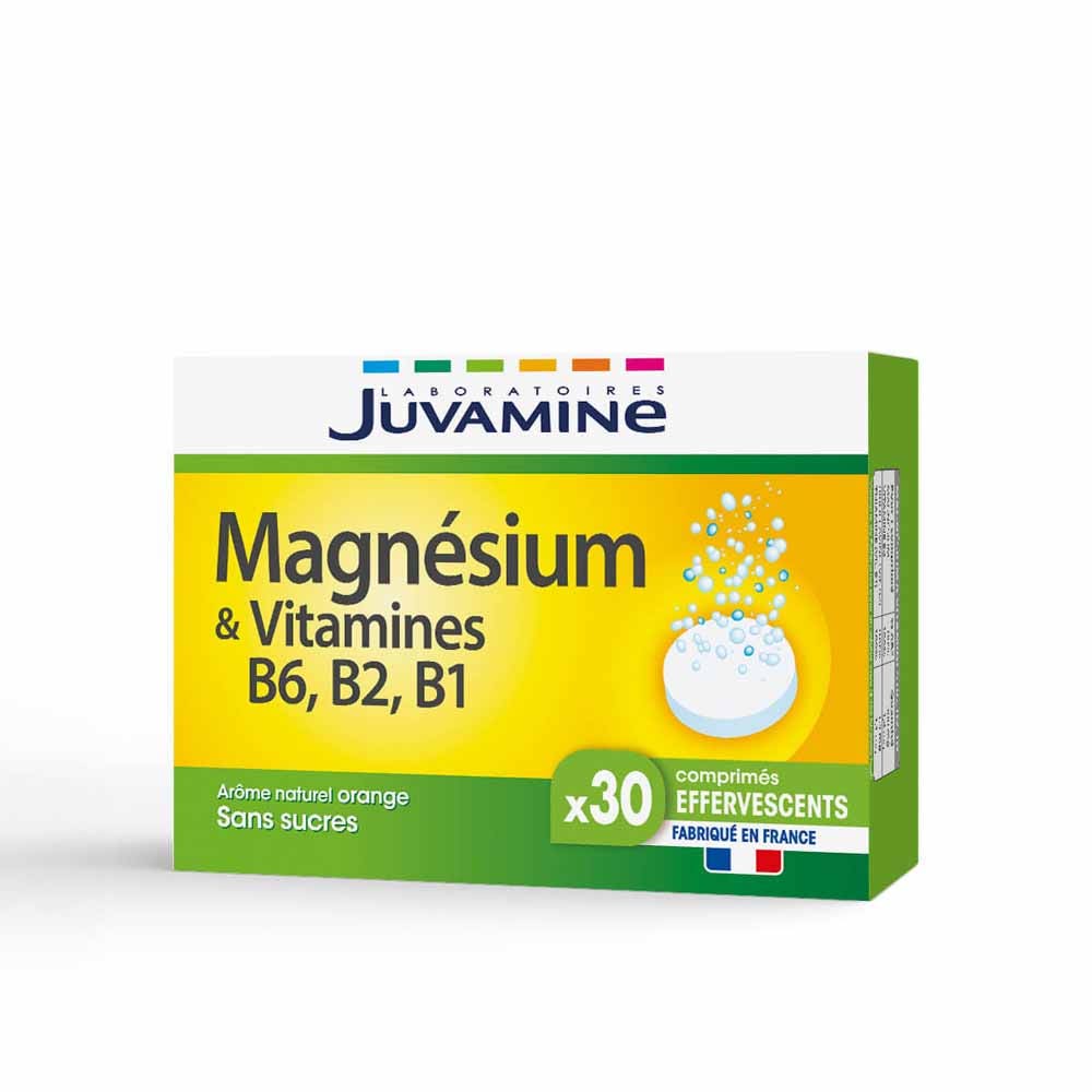 Juvamine Magnesio e Vitamine B6 B2 B1 30 Compresse Effervescenti