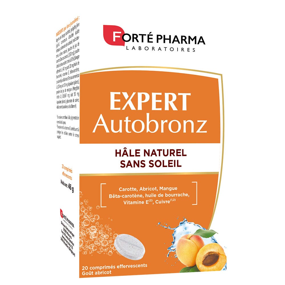 Forté Pharma expert autoabbronzante abbronzatura naturale senza sole 20 compresse effervescenti