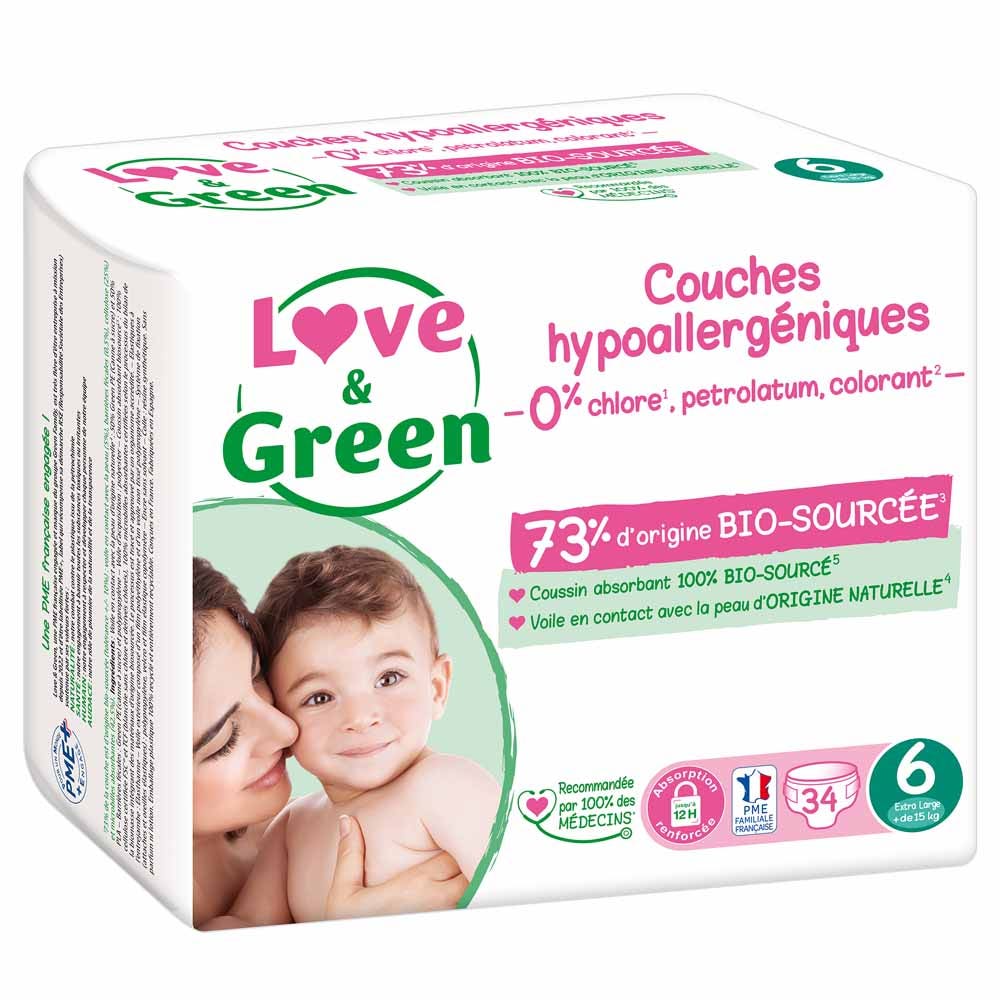 Love&Green Couches hypoallergéniques Taille 6 Extra Large + de 15kg x34