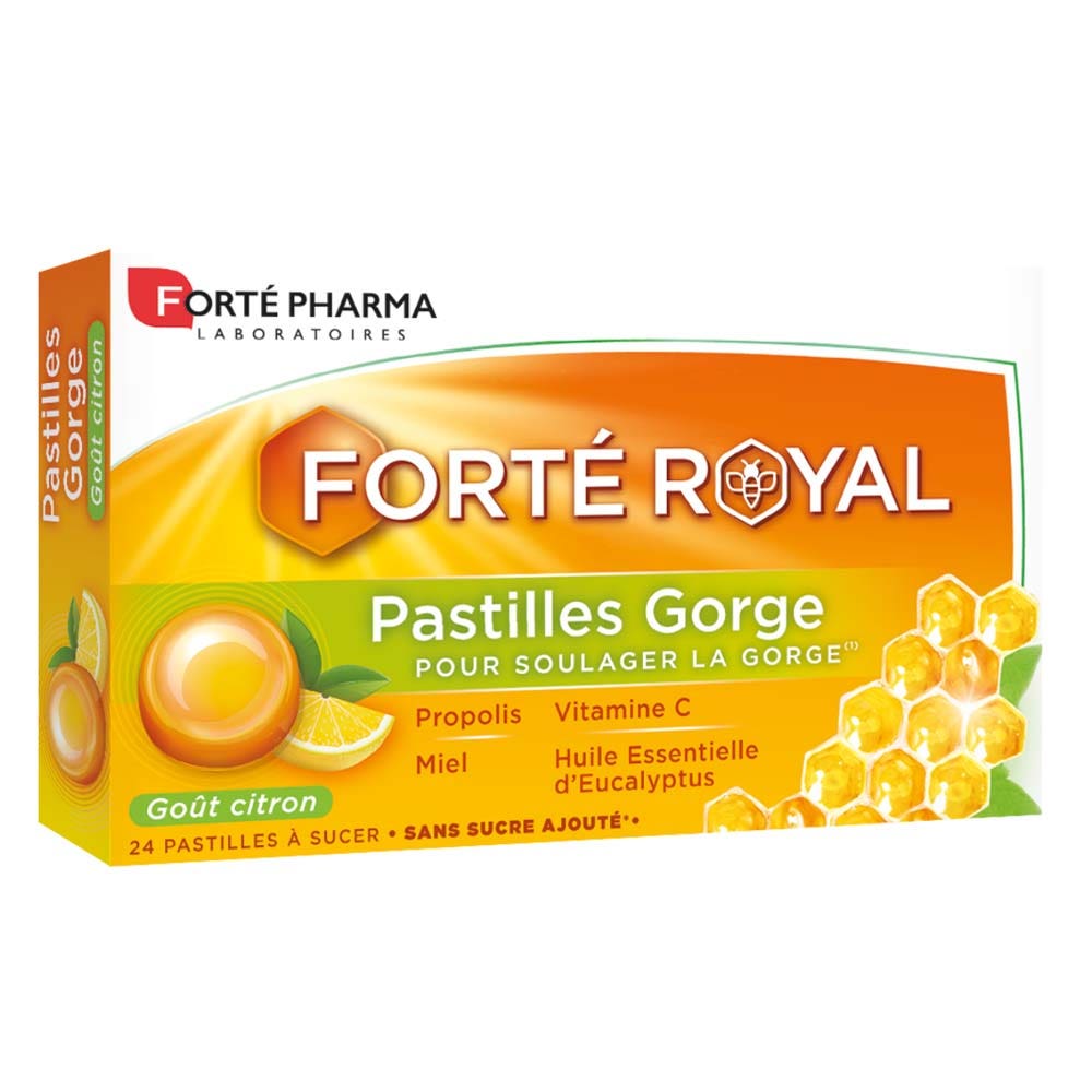 Forté Pharma Forté Royal Pastiglie per la gola al limone 24 compresse
