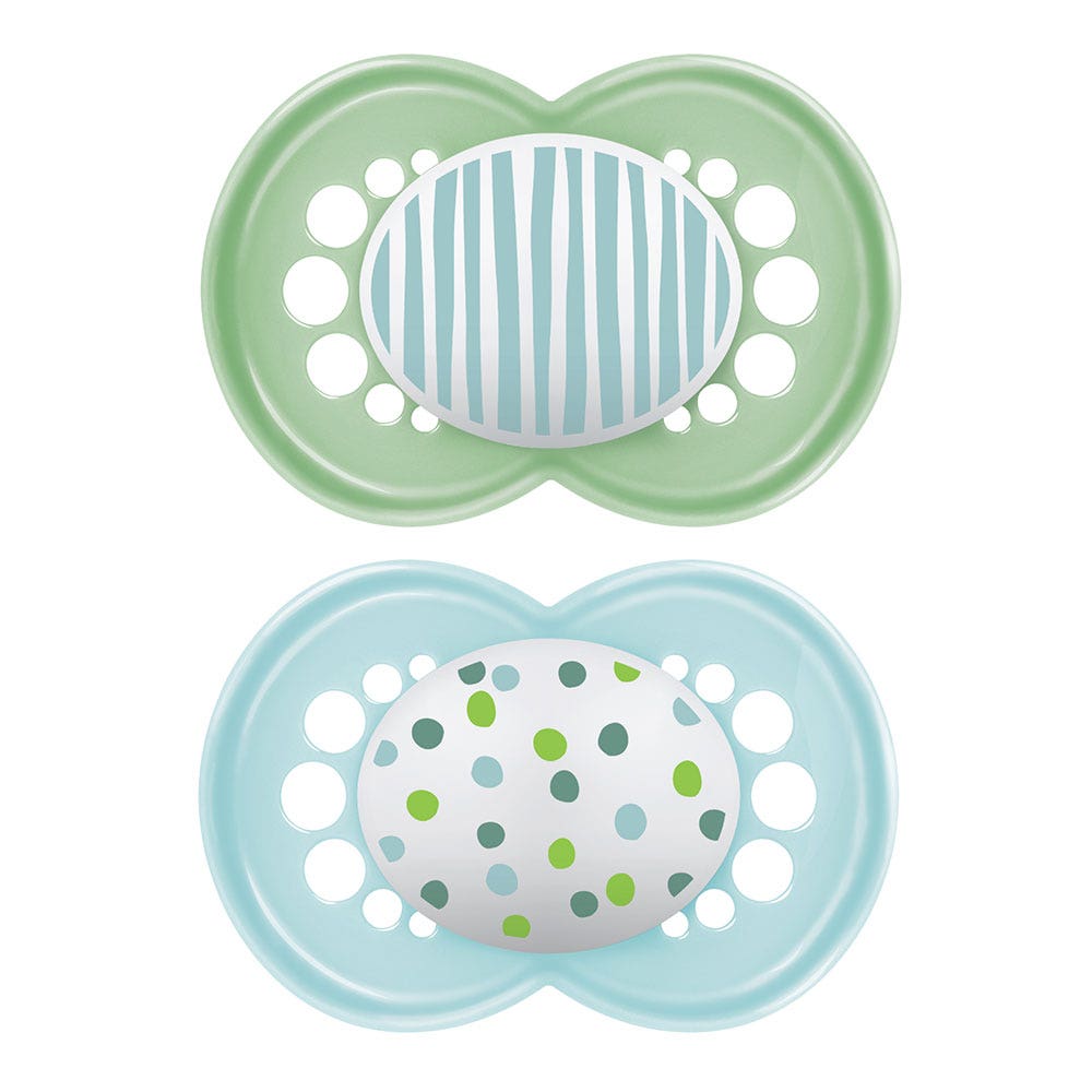 Mam Original Classique Ciucci simmetrici in silicone Collezione Classico 6 mesi e Plus x2