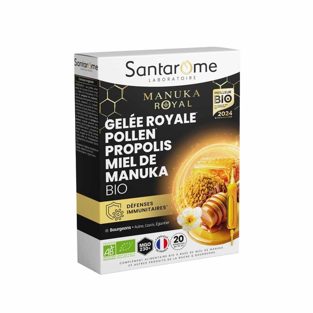 Santarome Miele di Manuka biologico Pappa Reale Polline Propolis 20 fiale