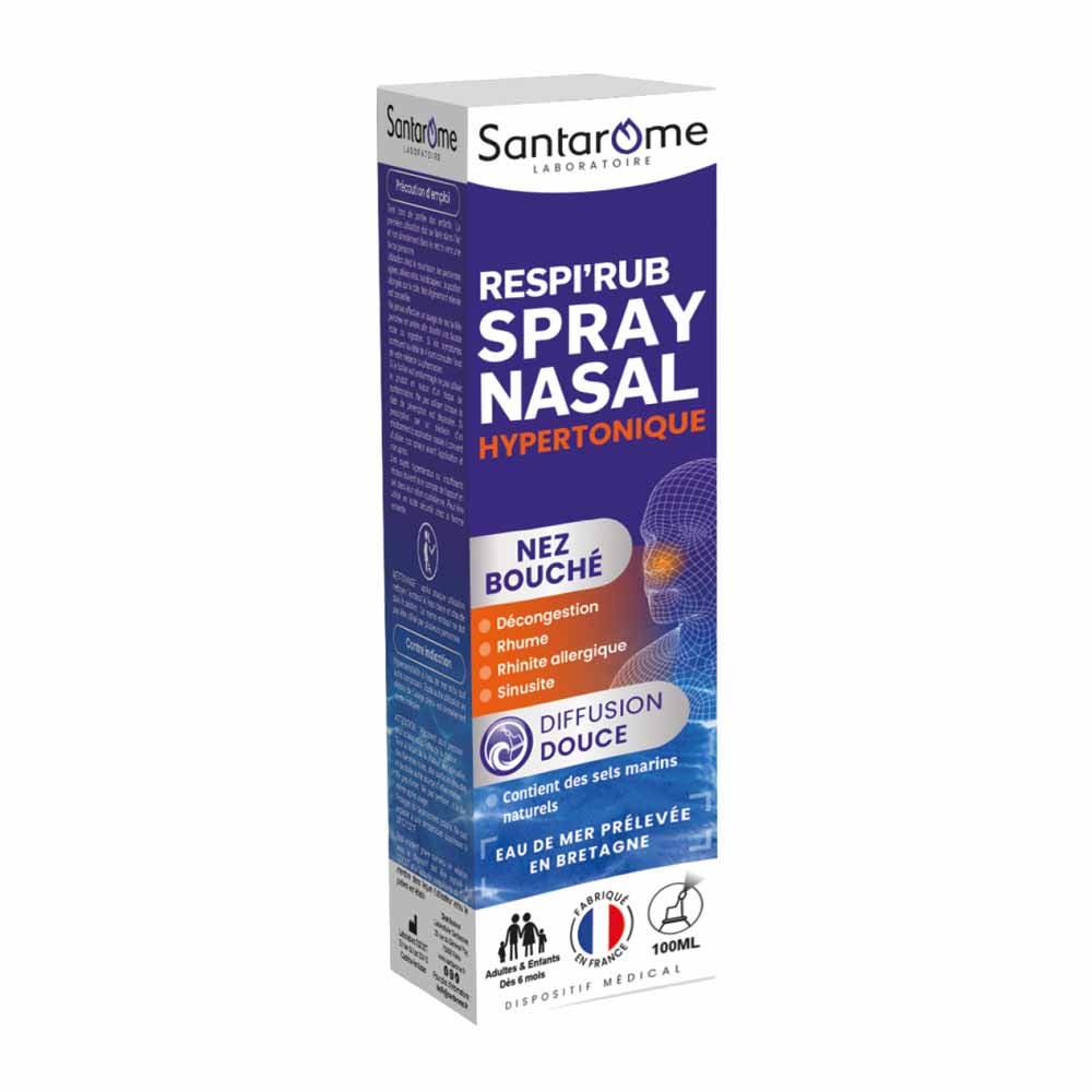 Santarome Respi'Rub Spray Nasale Ipertonico Naso bloccato 100ml
