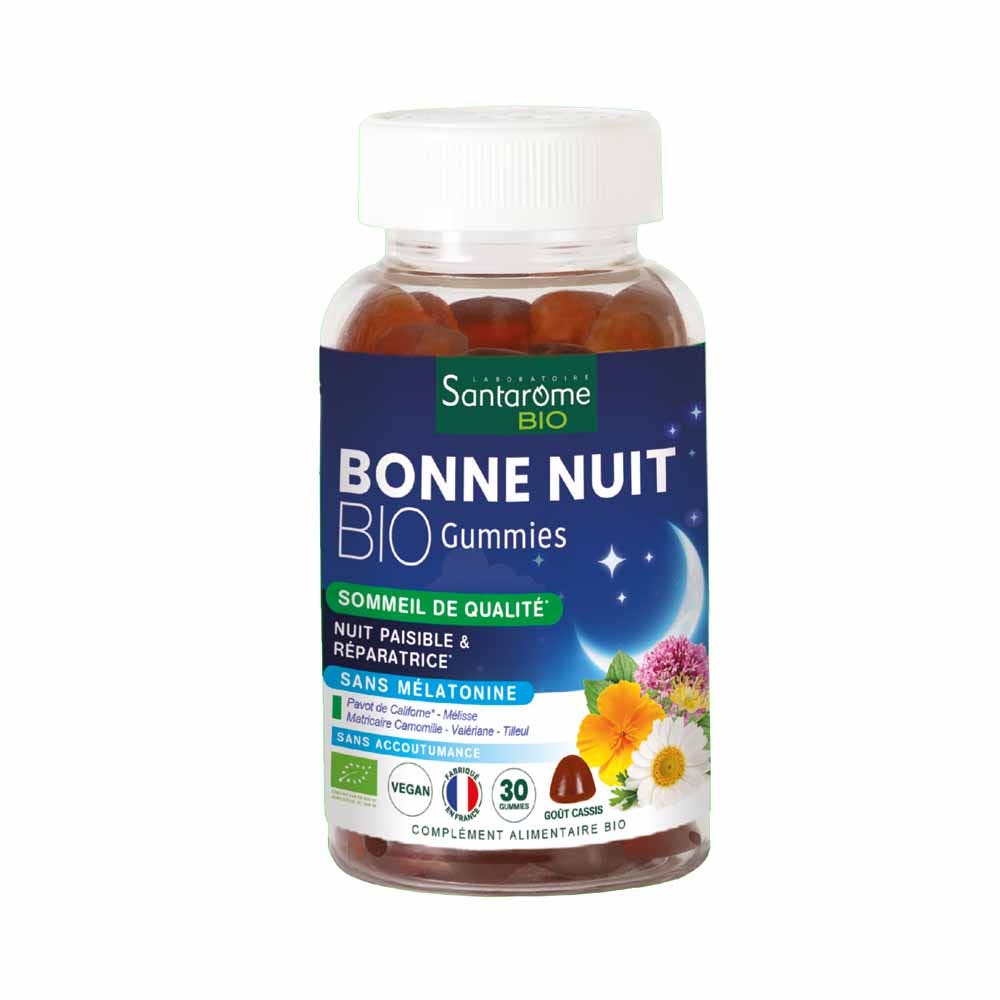 Santarome Bonne Nuit Sonno di qualità e relax bio gusto cassis 30 gommine