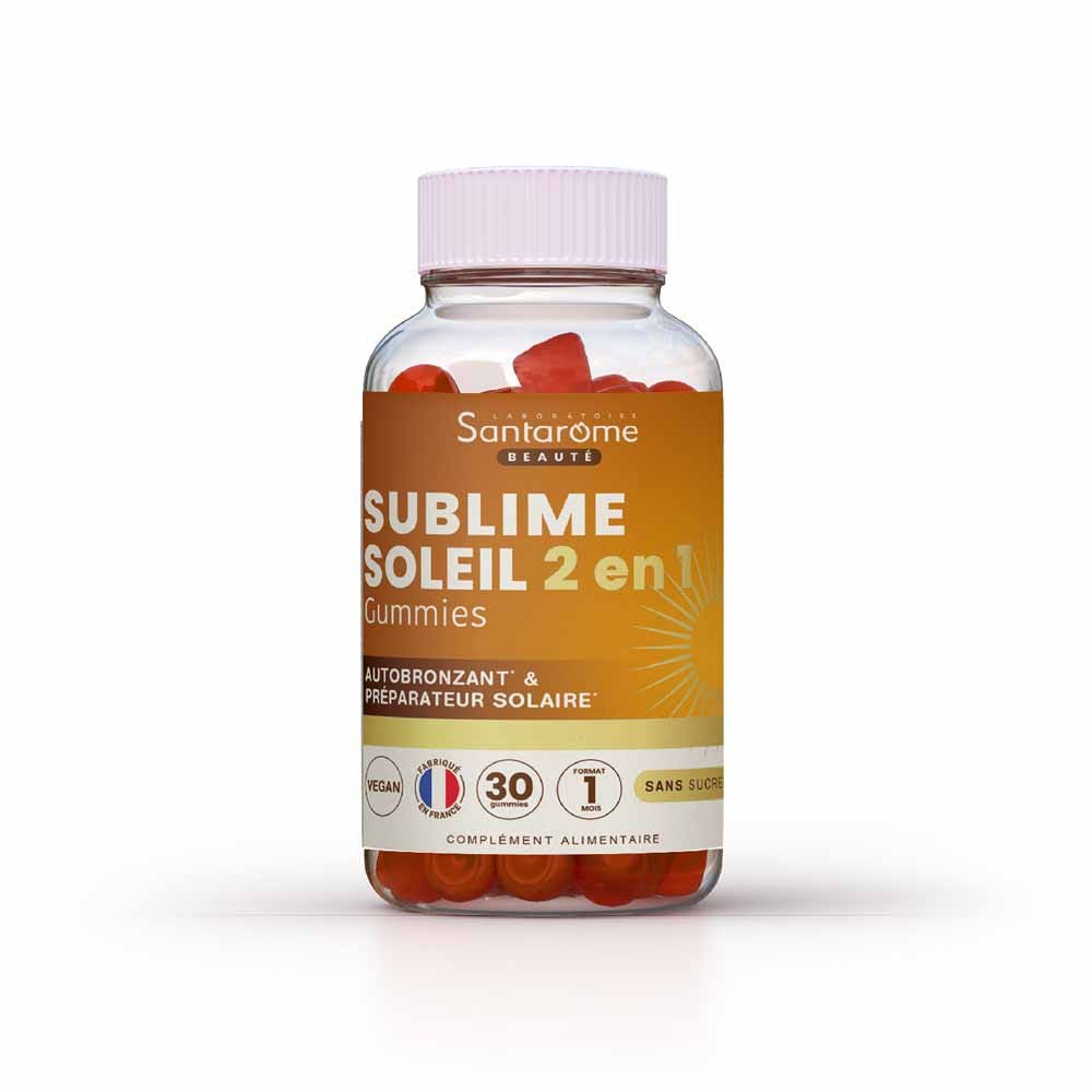 Santarome Sublime Soleil 2en1 Autoabbronzante e preparatore solare pre-abbronzante 30 Gomme