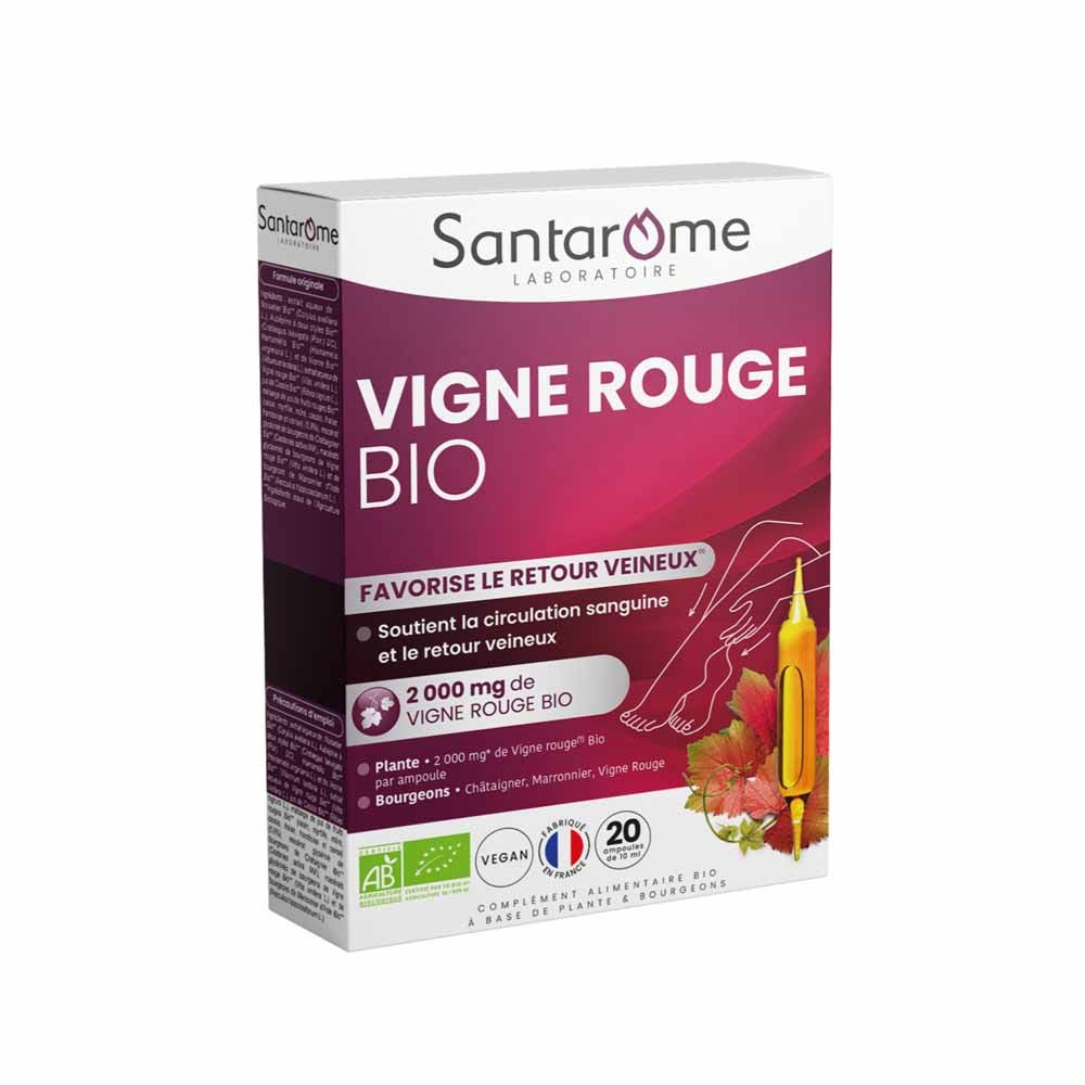 Santarome Vigne Rouge Favorisce il ritorno venoso Bio 20 Ampolle da 10ml