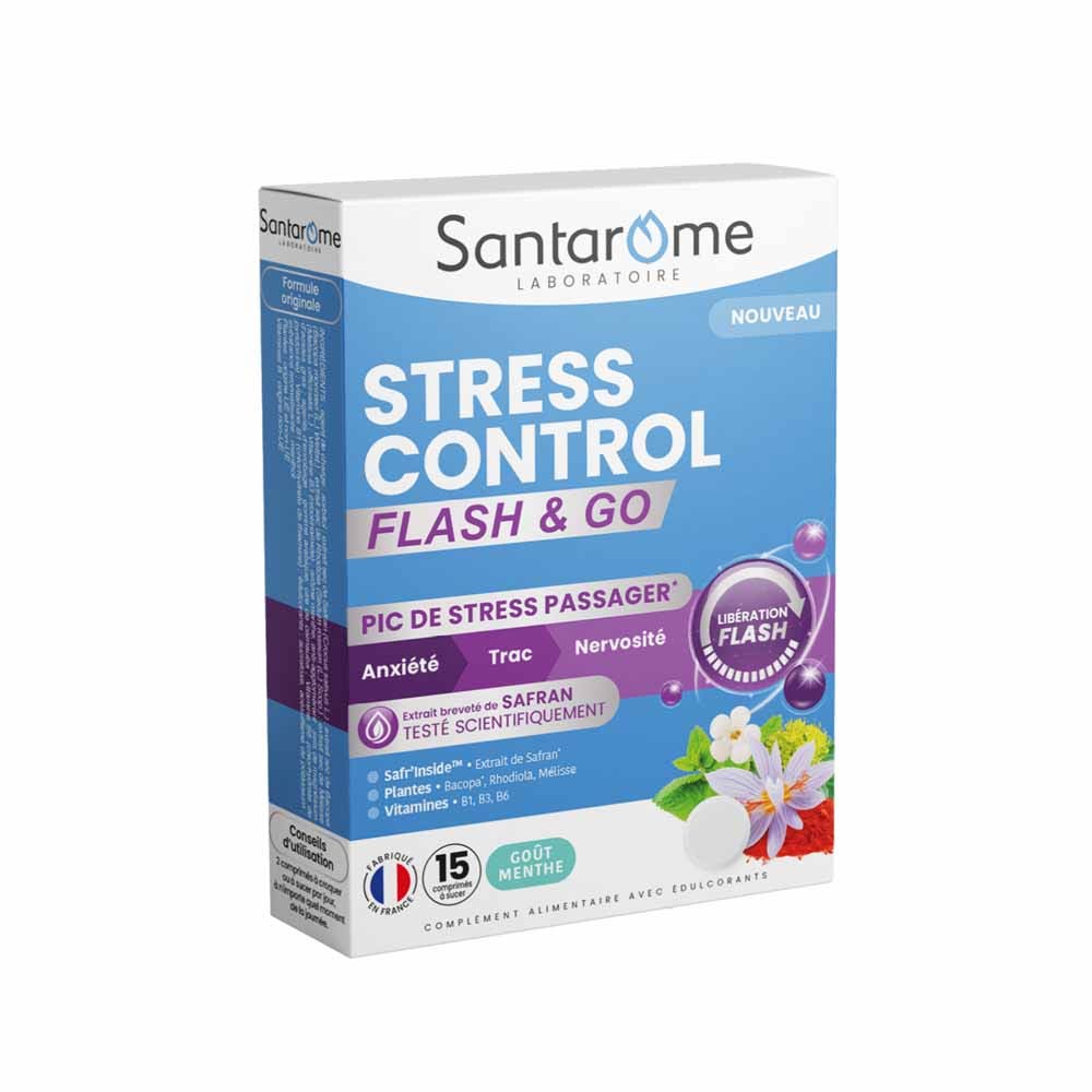 Santarome Stress Control Flash &amp; Go Stress e nervosismo 15 compresse masticabili