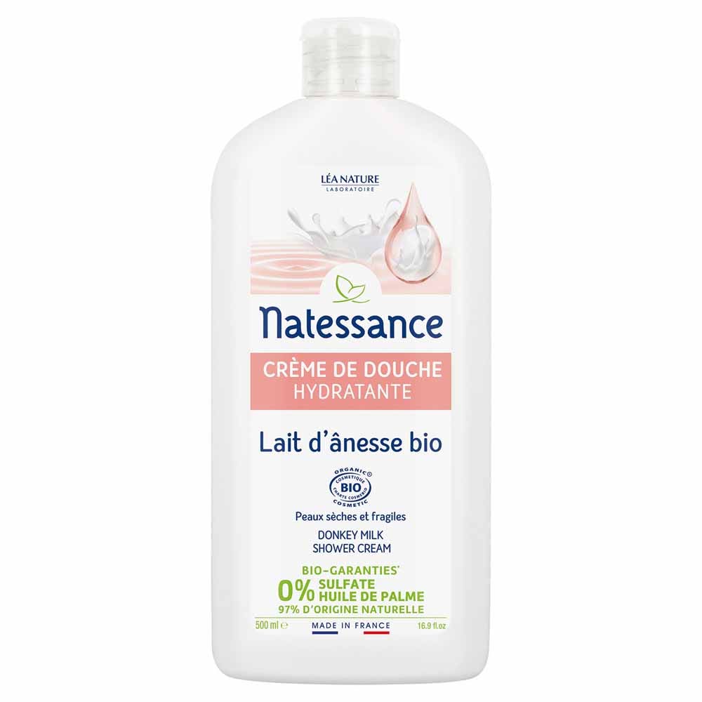 Natessance Doccia Doccia latte bio al latte d'asina per pelli secche e delicate 500 ml