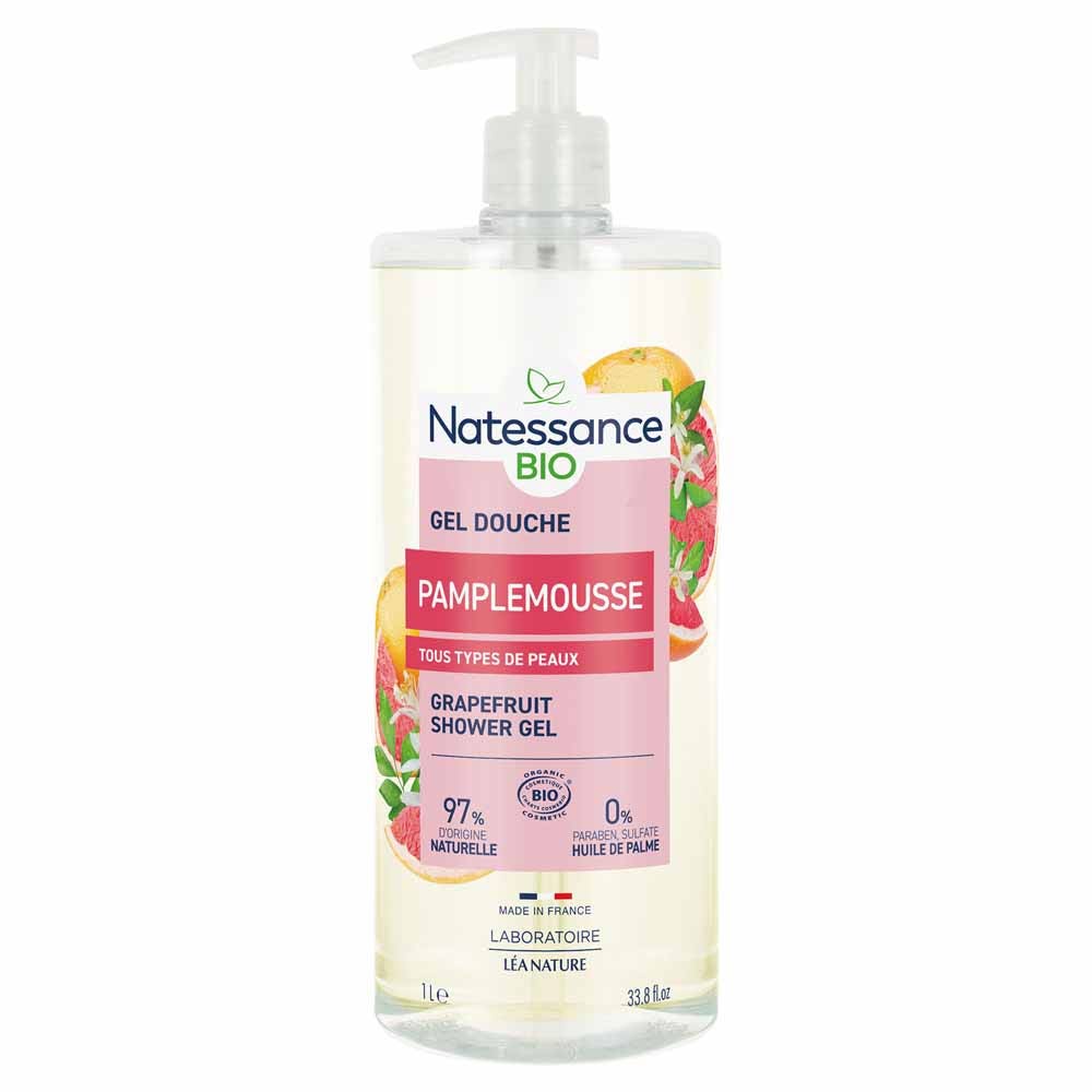 Natessance Doccia Doccia schiuma pompelmo rivitalizzante bio 1 L