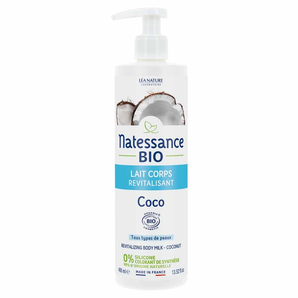 Natessance Coco Latte corpo rivitalizzante al coco bio 400 ml
