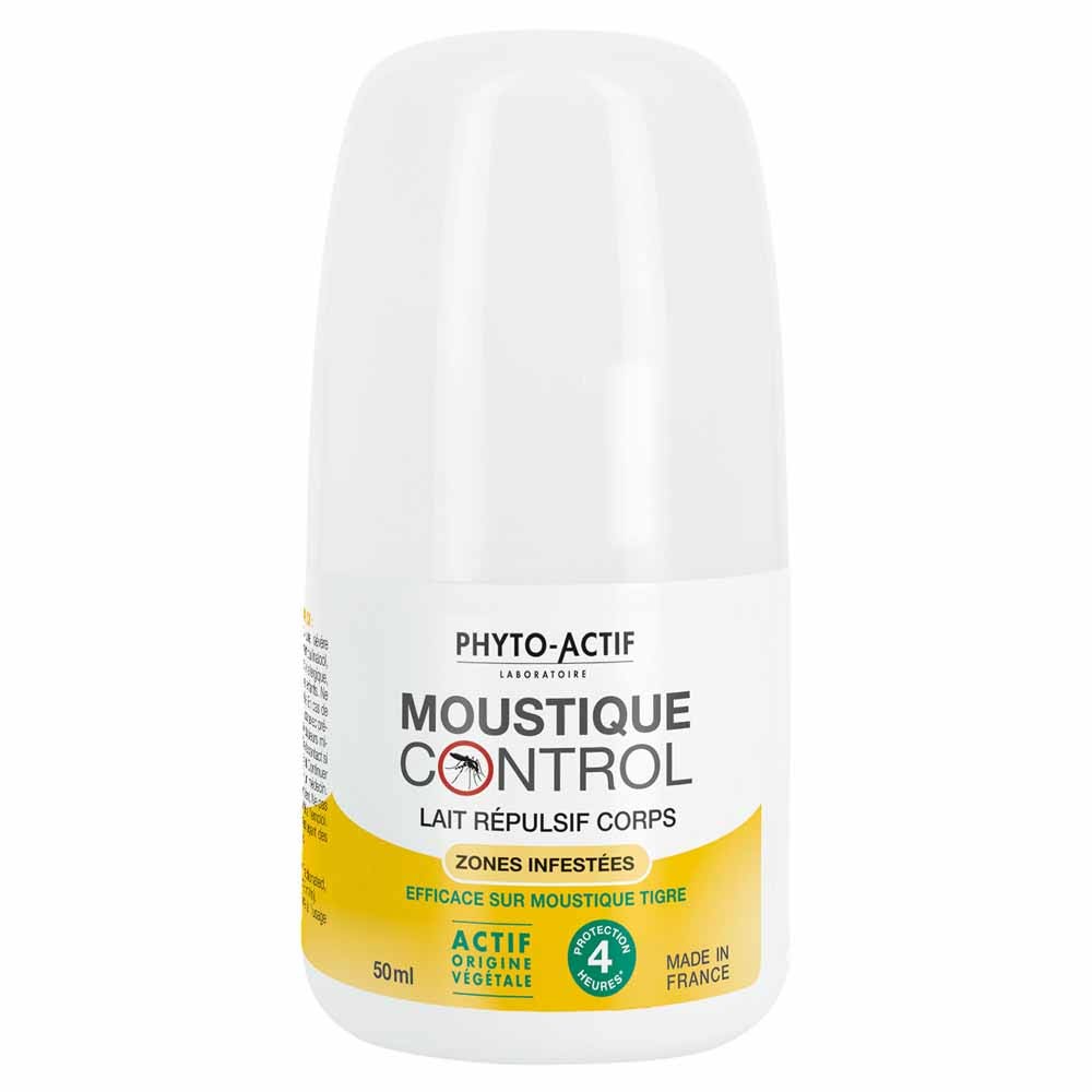Phyto-Actif Offerta Moustique Control Repellenri per zanzare Latte roll-on repellente per la pelle per la pelle zone infestate dai 12 mesi 50 ml