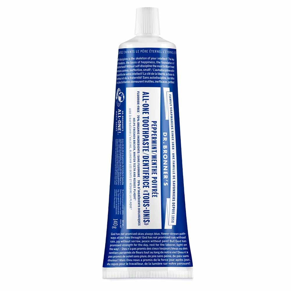 Dr Bronner'S Dentifricio biologico alla menta piperita 140g