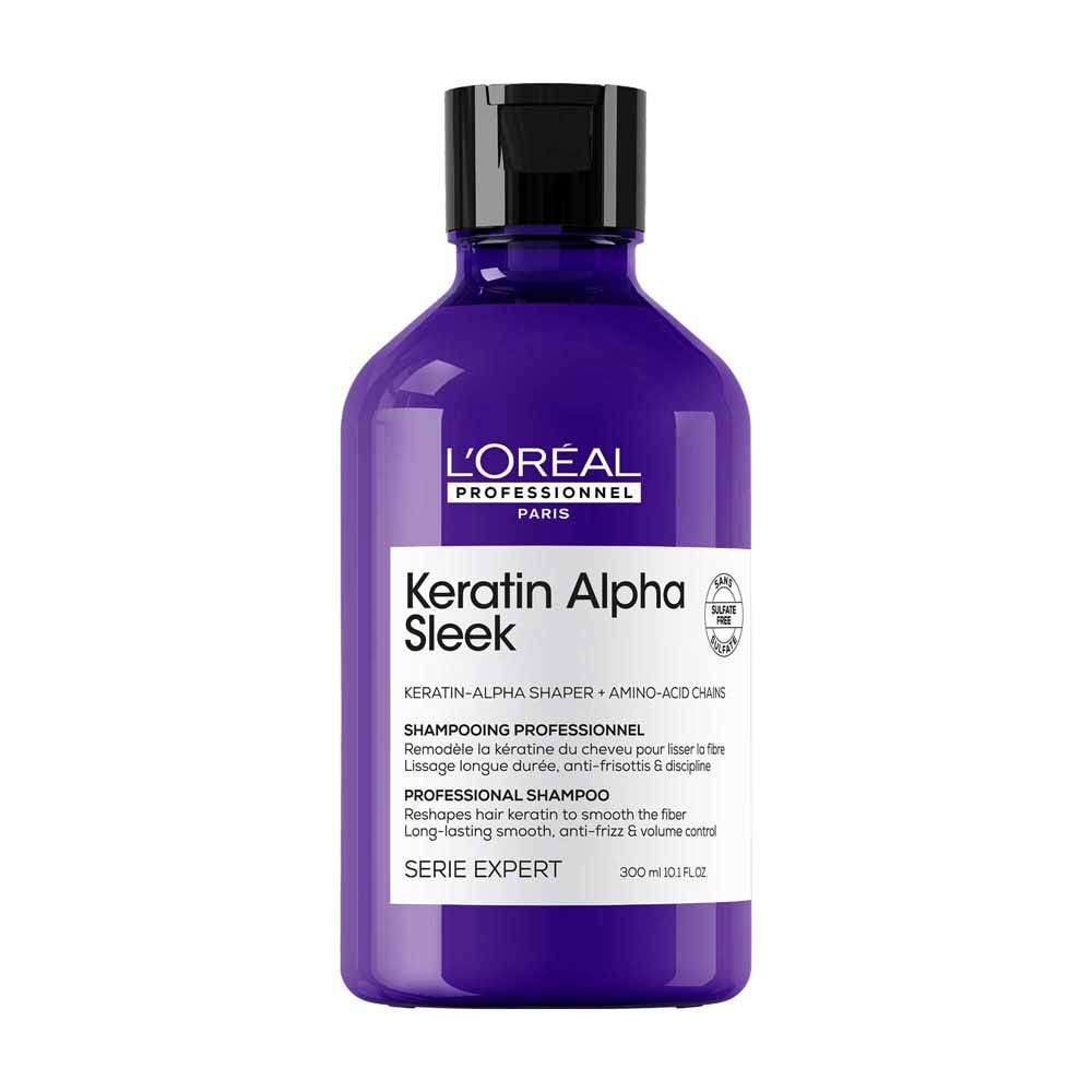 L'Oréal Professionnel Serie Expert Keratin Alpha Sleek Shampoo alla cheratina per capelli soggetti a crespo e indisciplinati 300 ml