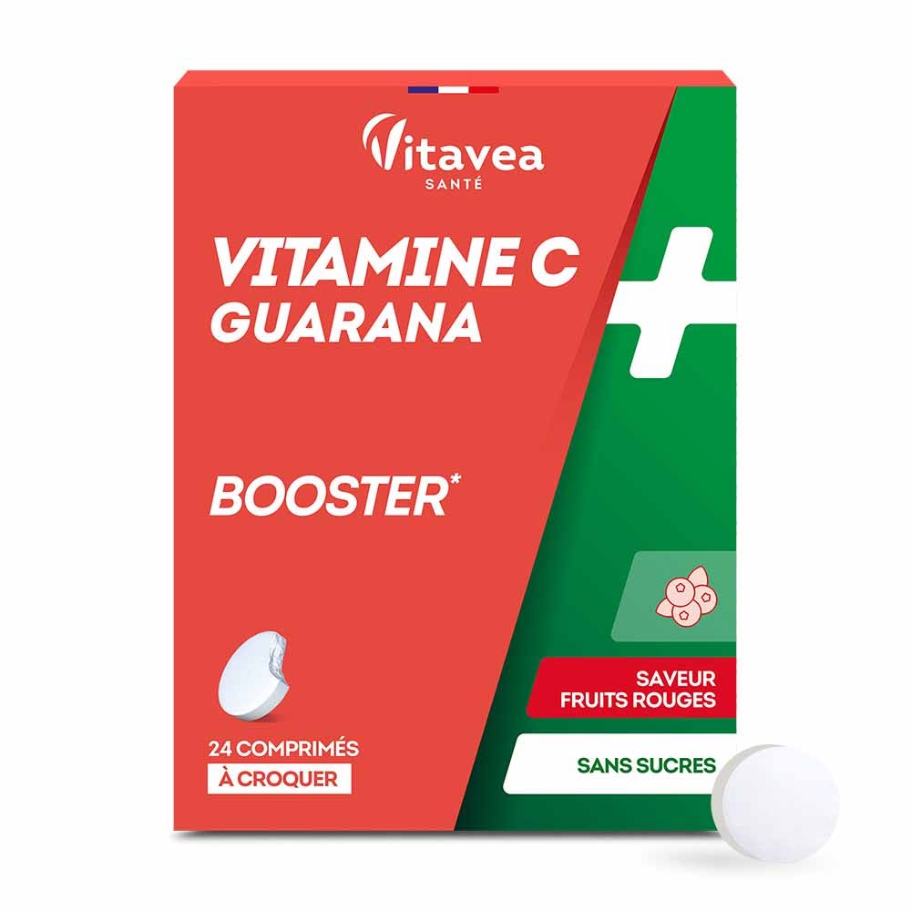 Vitavea Santé Vitamina C + guaranà con vitamina C e guaranà 24 Compresse Masticabili