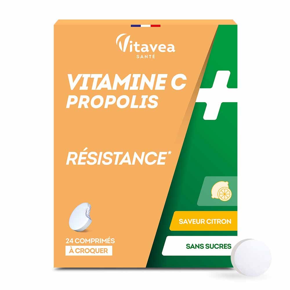 Vitavea Santé Vitamina C + propoli Resistenza 24 Compresse Masticabili