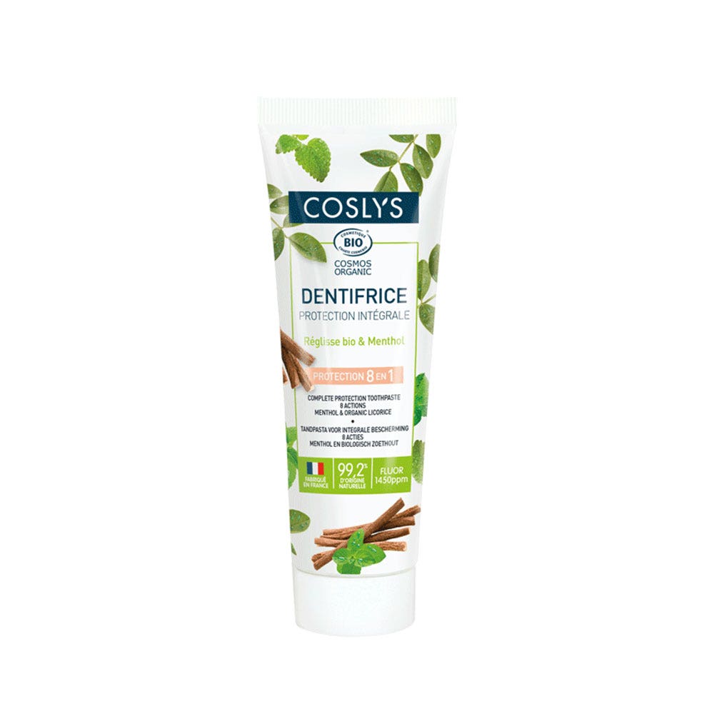 Coslys Dentifricio protezione completa al fluoro certificato bio 100 g
