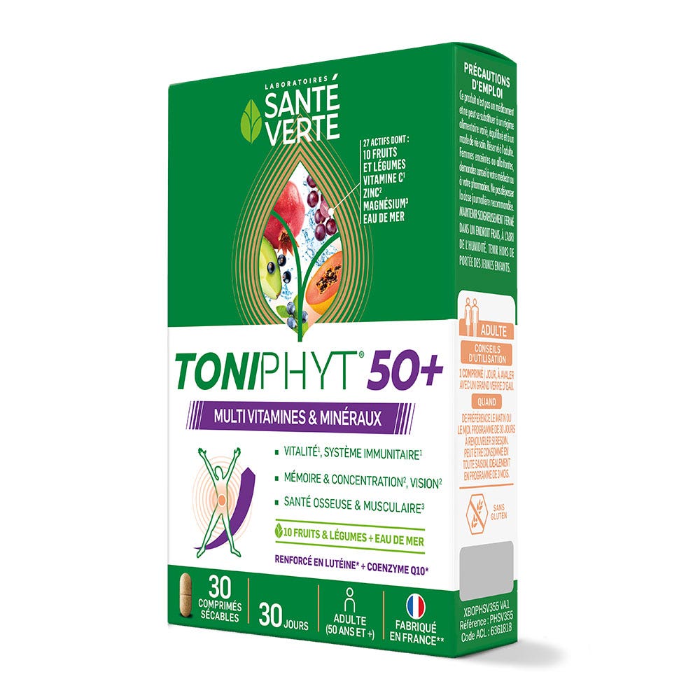 Sante Verte Toniphyt Multivitamine e minerali 50+ 30 compresse divisibili