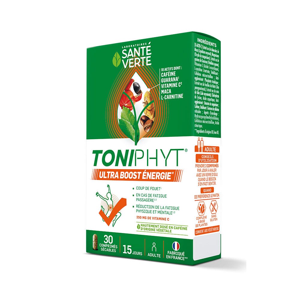 Sante Verte Toniphyt Vitamina C e guaranà per ridurre la stanchezza 30 compresse