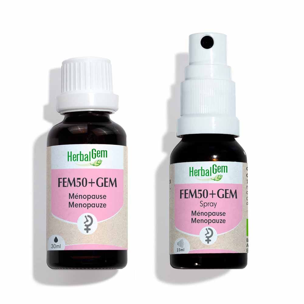 Herbalgem Complessi di gemmoterapia Fem50+ gem Bio soluzione orale menopausa bio 30ml + spray