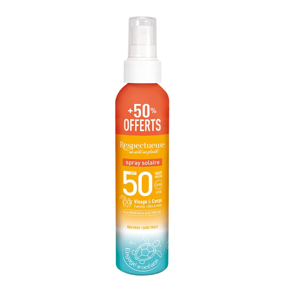 Respectueuse Spray solare SPF50 150 ml