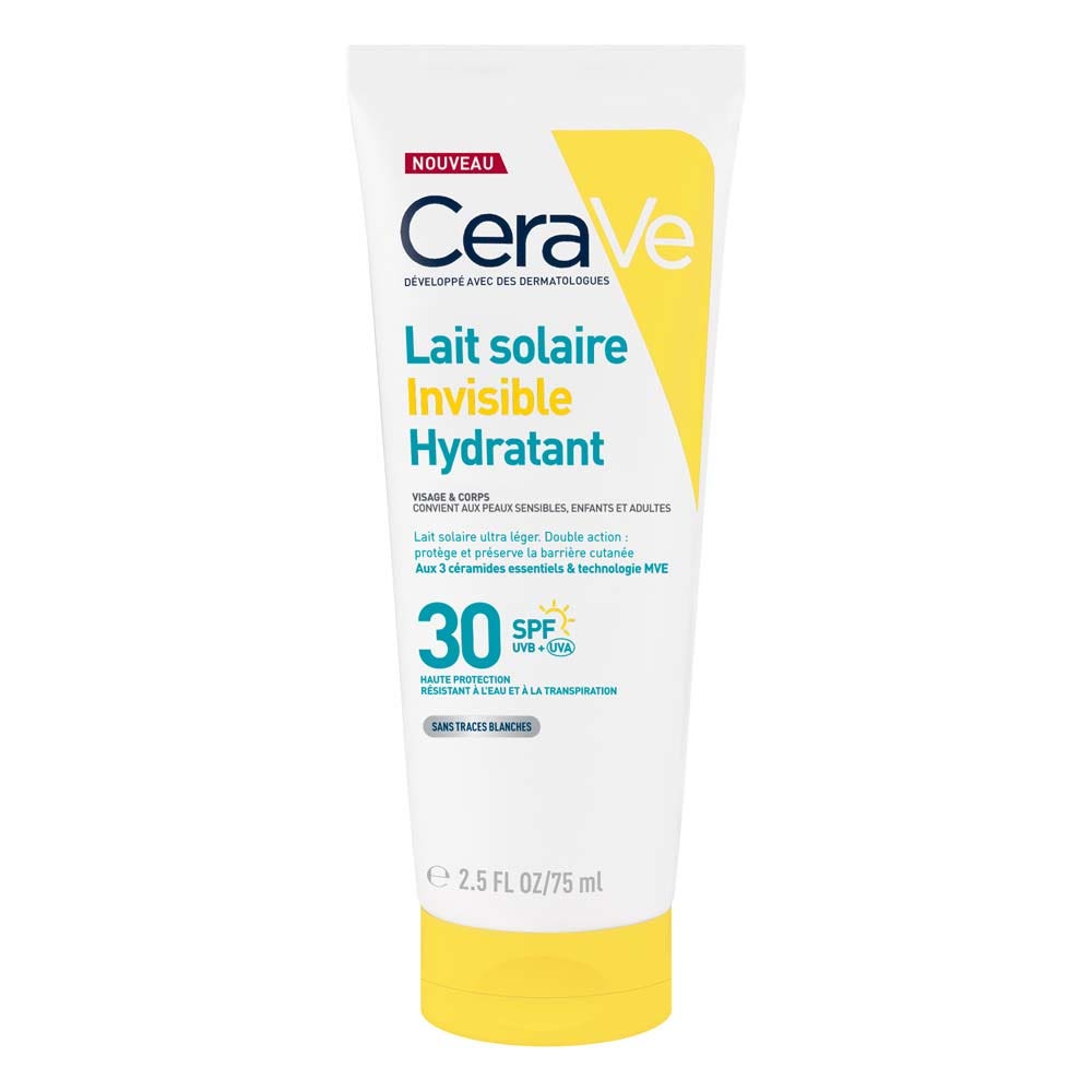 Cerave Latte solare invisibile idratante SPF 30 alta protezione viso e corpo 75 ml