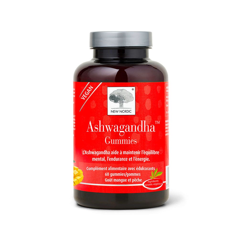 New Nordic Ashwagandha gusto mango-pesca 60 caramelle gommose