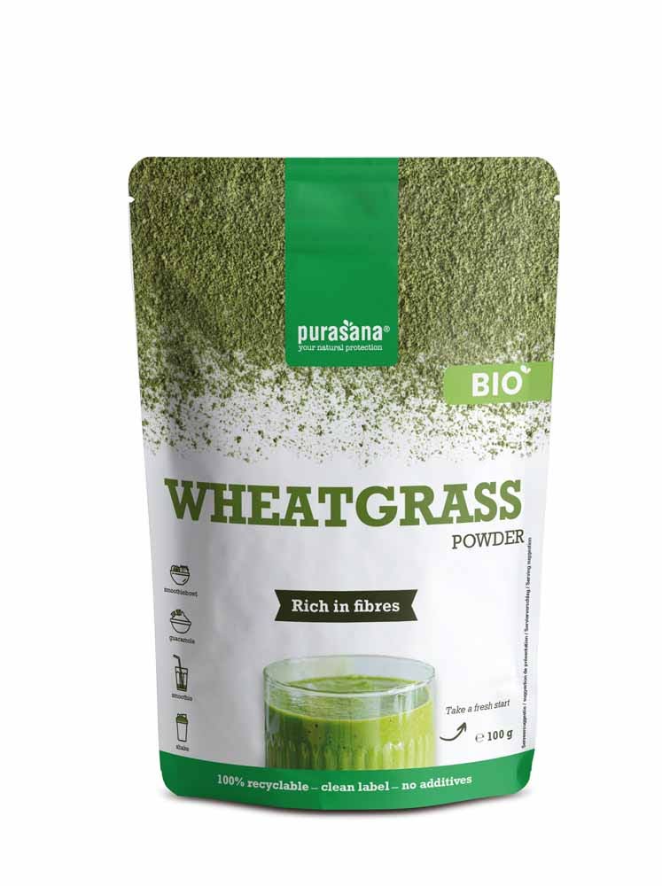 Purasana Erba di grano in polvere 100 g