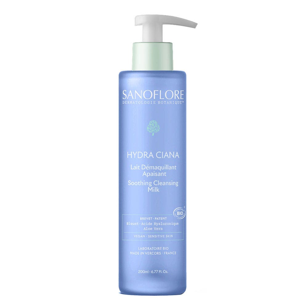 Sanoflore Hydra Ciana Latte struccante lenitivo bio 200 ml