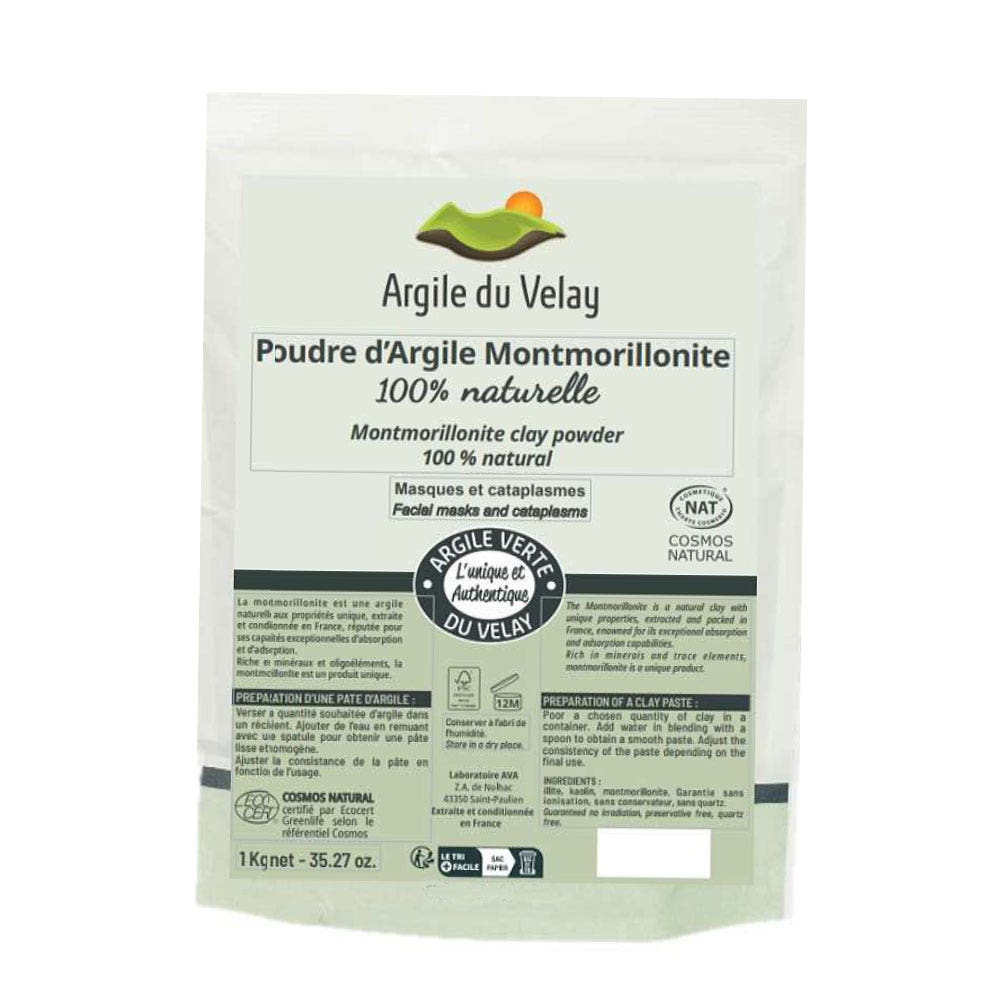 Argile du Velay Polvere argilla verde ventrilata 1 kg