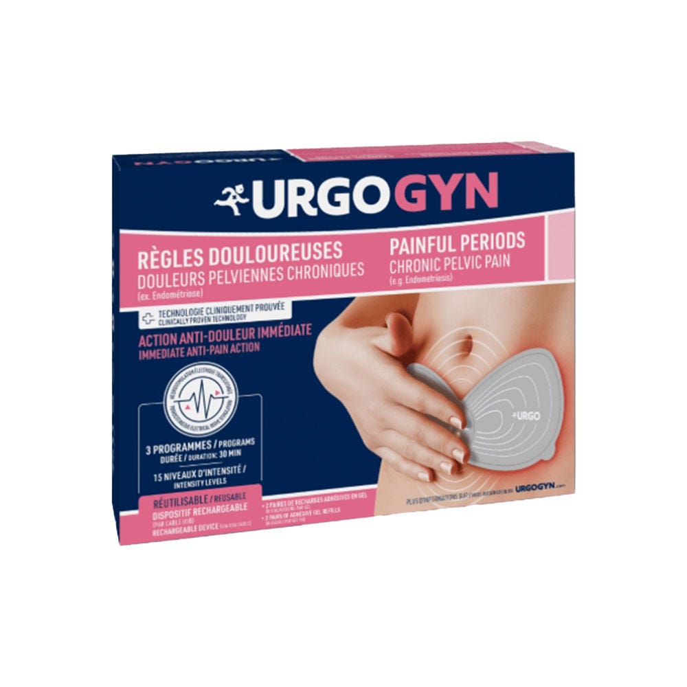 Urgo Urgogyn Cerotti elettroterapia per dolori mestruali ricaricabili