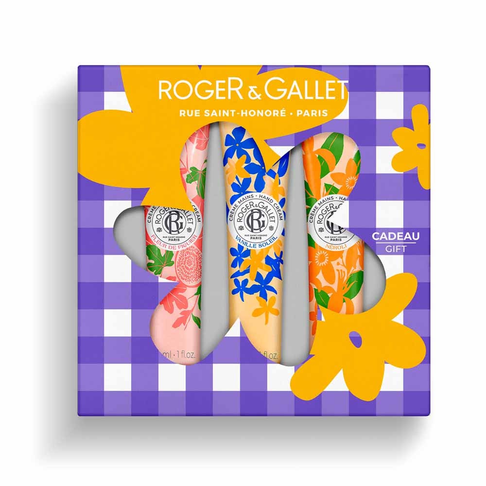 Roger & Gallet Cofanetto trio creme mani fico, vaniglia, neroli 30ml