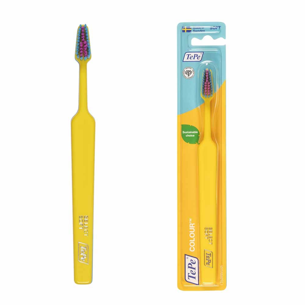TePe Colour Soft Spazzolino morbido con setole extra morbide per gengive sensibili