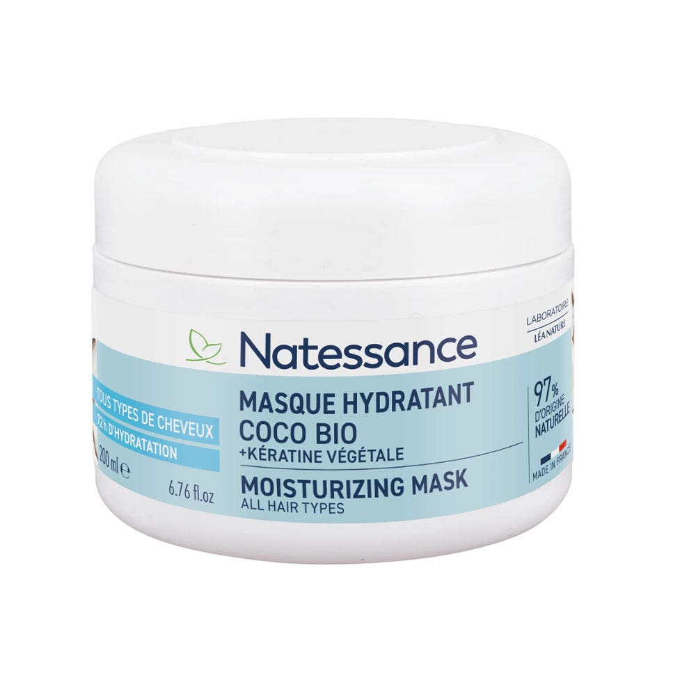 Natessance Maschera idratante coco bio e cheratina vegetale 200 ml