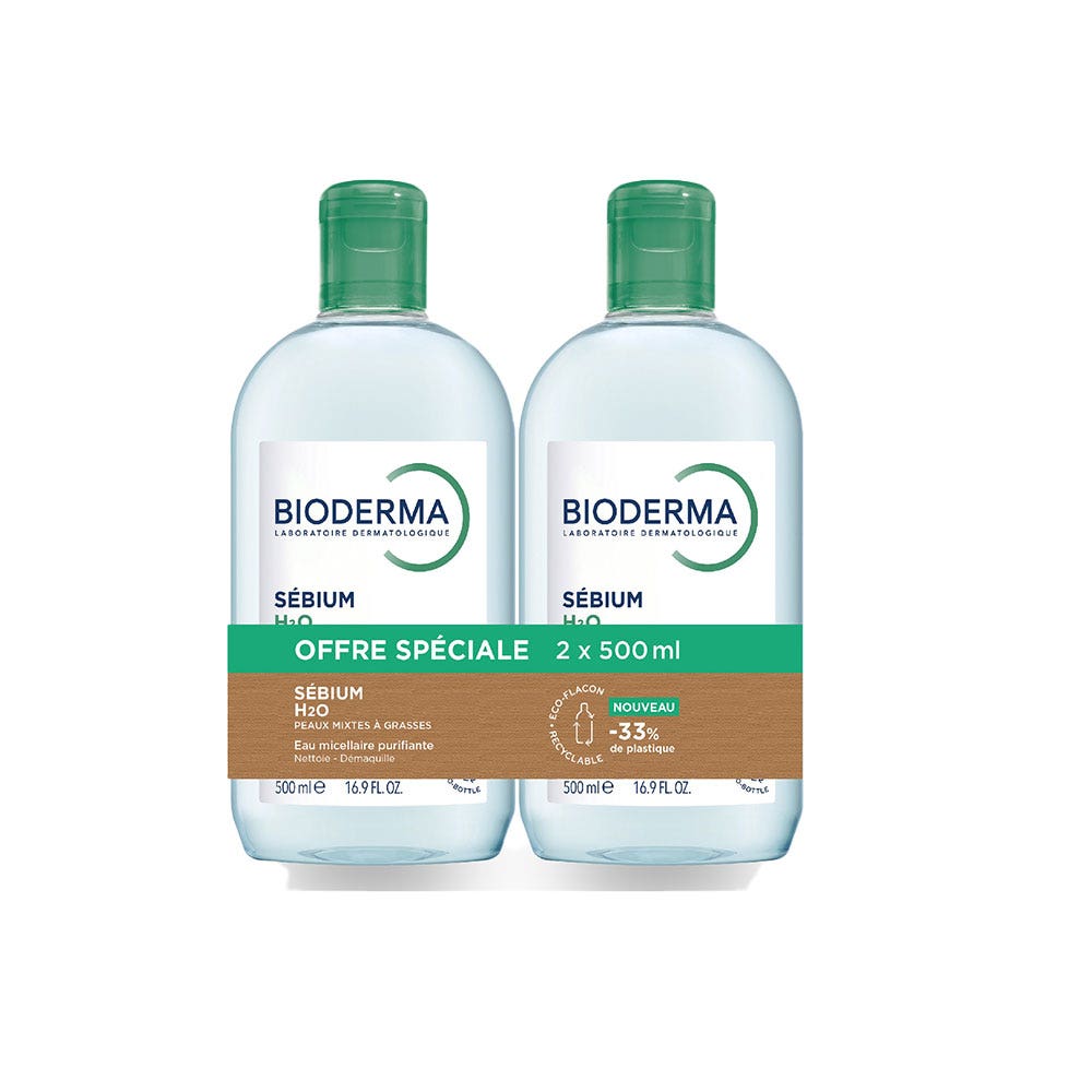 Bioderma Sebium Acqua micellare per pelli grasse 2 x 500 ml