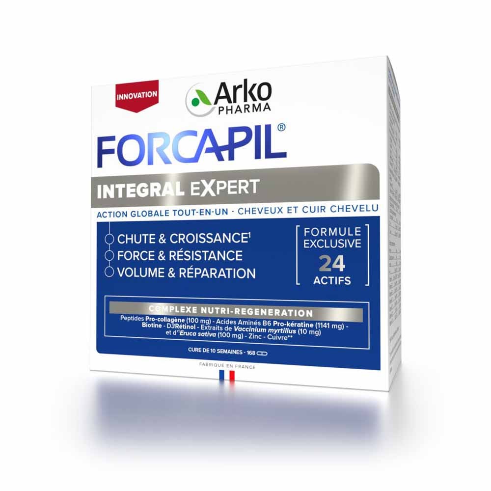 Arkopharma Forcapil Integral Expert per caduta, crescita, forza e riparazione dei capelli 168 capsule