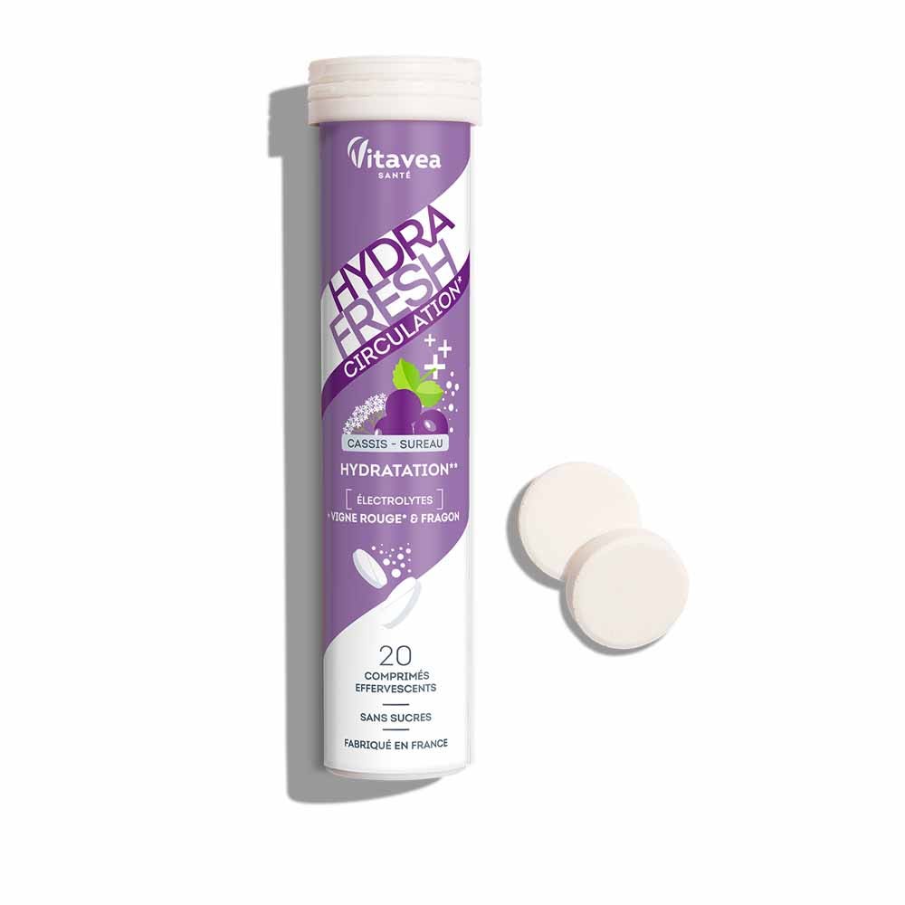 Vitavea Santé Idratazione circolazione vite rossa e fragonia gusto ribes nero 20 compresse effervescenti