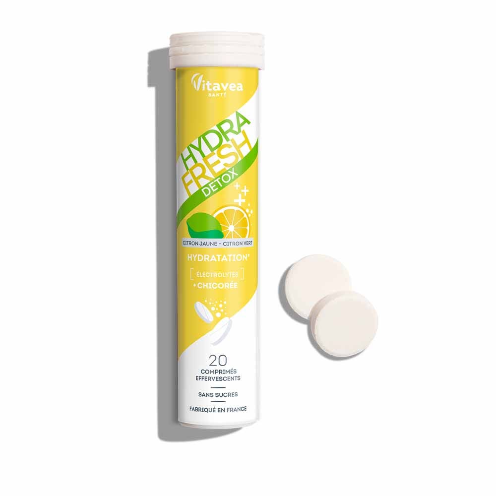 Vitavea Santé Idratazione detox con cicoria e tarassaco gusto limone 20 compresse effervescenti