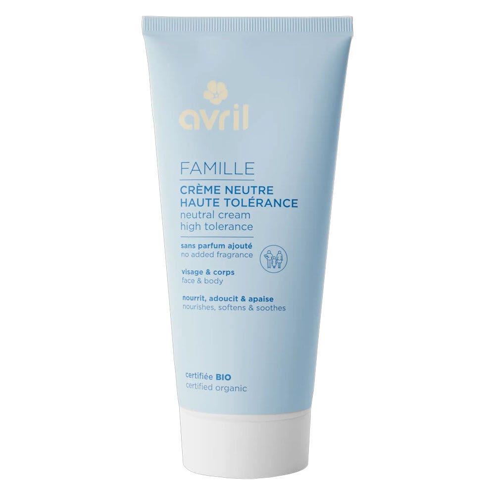 Avril Crema neutra alta tolleranza famiglia bio per viso e corpo 200 ml