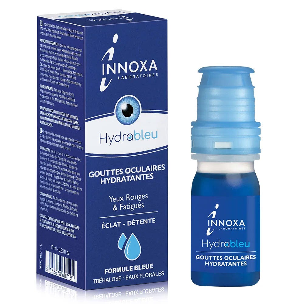 Innoxa Gocce oculari idratanti occhi rossi e stanchi formula blu 10 ml