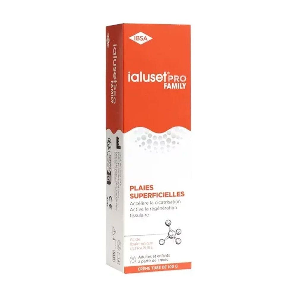 IBSA Ialuset Pro Family Crema cicatrizzante ferite superficiali per adulti e bambini 100 g