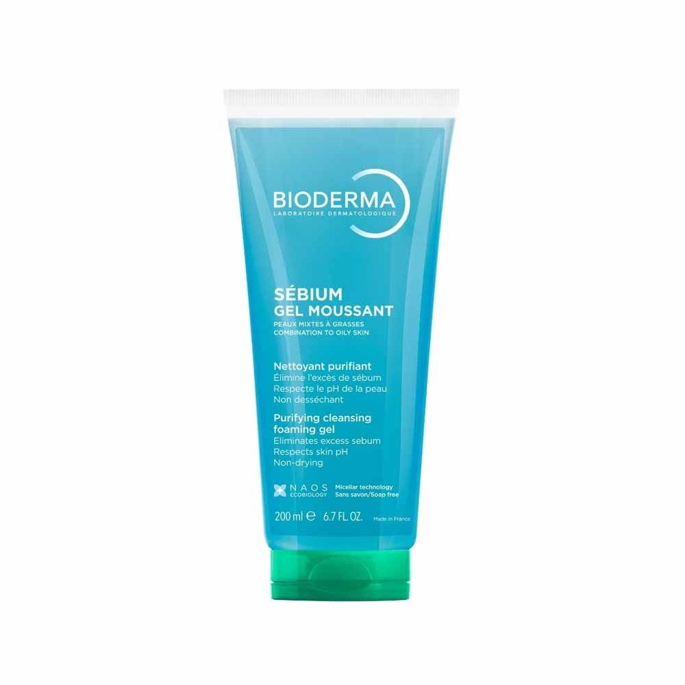 Bioderma Sebium Gel detergente schiumogeno per pelli grasse 200 ml