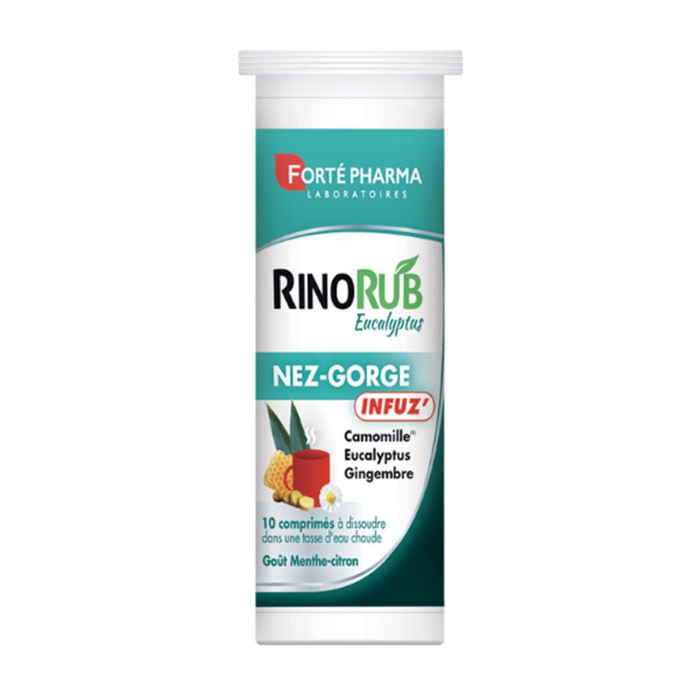 Forté Pharma RinoRub Naso e gola Infuso 10 compresse effervescenti